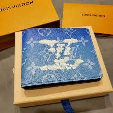 Louis Vuitton Louis Vuitton Slender Wallet Cloud Monogram Blue