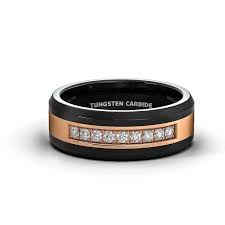 Robot Check Black Wedding Band Black Tungsten Rings 8mm Wedding Band