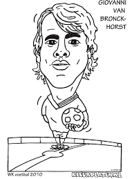 Een moeilijke kleurplaat is extra leuk om te maken. Kleurplaat Giovanni Van Bronckhorst Nederlands Elftal Kleurplaten Nl