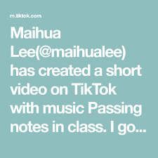 Maihua Lee Maihualee Has Created A Short Video On Tiktok With Music Passing Notes In Class I Got A Crush On Mr Q F The Originals How To Fall Asleep Videos