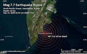 Major Magnitude 7.4 Earthquake - North Pacific Ocean, 111 km East of  Petropavlovsk-Kamchatskiy, Kamchatka, Russia, on Saturday, Sep 13, 2025, at  02:37 pm (GMT +12) -