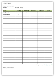 Fitness wochenplan vorlage vorlagen365 kostenlose. Wochenplan Vorlage Fur Excel Alle Meine Vorlagen De