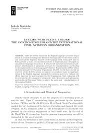 The relevant regulations are being substantially revised in 2016, including new rules related to using remotely piloted aircraft (rpa) for nonrecreational purposes that come into force in. Pdf English With Flying Colors The Aviation English And The International Civil Aviation Organization