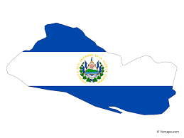 The flag has the words (república de el salvador en la américa central) in a bold and heavy, sans serif boris black bloxx typeface, in a golden amber color. Flag Map Of El Salvador Free Vector Maps