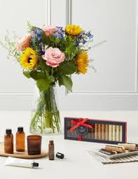 The idea of getting in the car to shop around various florists was definitely out of the question. Flower Hampers Gift Baskets M S