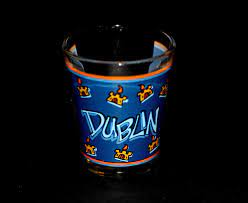 Dublin Shot Glass Dublin Ireland Souvenir Colorful Dublin Etsy Shot Glass Ireland Souvenirs Glass