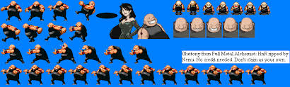 Gluttony hangs around lust and later envy joins the group. Game Boy Advance Fullmetal Alchemist Meisou No Rondo Gluttony The Spriters Resource