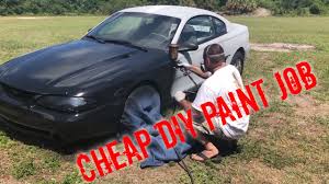How To Do A 25 Cheap Diy Paint Job At Home On Your Car Rustoleum Acetone Youtube