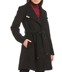 You'll receive email and feed alerts when new items arrive. Michael Michael Kors Shawl Collar Asymmetric Wrap Belted Wool Blend Coat Dillard S Michael Kors Coat Winter Outfits