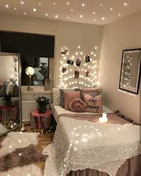This Is So Aesthetically Pleasing I Love The Pink Grey And White Color Scheme Cozy Bedroom Lighting Dorm Room Lights Bedroom Decor