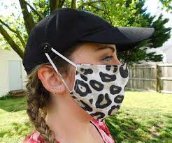 Hats For Face Mask Baseball Cap For Face Mask Buttoned Etsy Leather Face Mask Face Mask Diy Face Mask