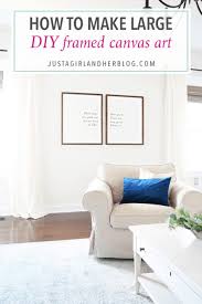 Large spaces call for large frames. How To Make Large Diy Framed Canvas Art Abby Lawson