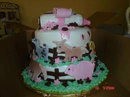 Farm Animal Baby Shower Cake Cake By Dana Cakesdecor
