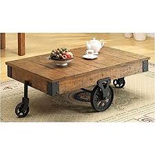 Country Style Rustic Coffee Table With Wheels Country Style Coffee Table Reclaimed Wood Coffee Table Coffee Table Wood