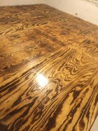 Plywood Burned With A Torch Then Add Polyurethane Plywood Flooring Inexpensive Flooring Flooring