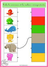 Couleurs Et Animaux Animaux Couleurs Exercice Petite Section Activites Pour Apprendre Les Couleurs Jeux Educatifs Maternelle