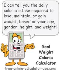 goal weight calorie calculator to