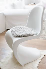 Sitzkissen Fur Panton Chair In Hellgrau Kunstfell Etsy Sitzkissen Panton Chair Stuhlkissen
