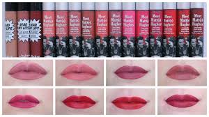 Https Www Youtube Com Watch V Osuxiewjy6e Feature Share Liquid Lipstick Swatches Lipstick Swatches The Balm