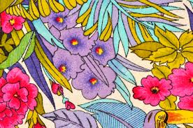 Trendy seamless animal prints pattern with tropical plants and leopard prints. Colorful Tropical Floral Pattern On Fabric Purple Blue And Stock Photo Picture And Royalty Free Image Image 43966145