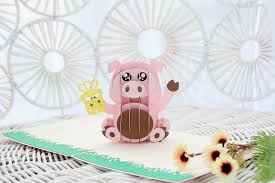 See more ideas about pop up cards, cards, fancy fold cards. Pig Pop Up Cards Pig Birthday Card Wholesale Charmpop Cards