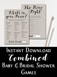 Combined Baby And Bridal Shower Games Printabell Bridal Shower Games Bridal Shower Joint Baby Showers
