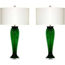 Vintage Murano Glass Table Lamps Green Swank Lighting Glass Table Lamp Lamp Vintage Table Lamp