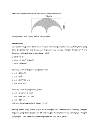 Perhatikan gambar di bawah ini keliling daerah yang diarsir adalah. Soal Dan Jawaban L Dan K Arsiran Lingk Pdf