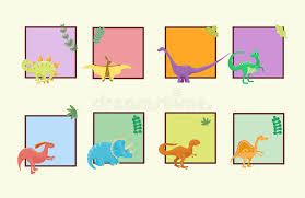 cartoon dinosaurs vector illustration monster card template animal dino prehistoric character reptile predator stock vector illustration of figure lizard 88807525