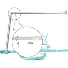 Corner extendable shower curtain rod pole, l shaped bathroom shower curtain rail curved rack, 304 stainless steel wall mounted, for bathtub cloakrooms,(r=20) 60~90cm * 60~90cm. Evideco Adjustable L Shaped Corner Shower Curtain Rod White N A