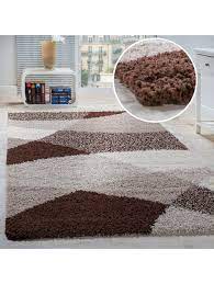 140x200 cm, shaggy hochflor teppich funny soft touch langflor in der farbe beige gut. Paco Home Shaggy Teppich Hochflor Langflor Weich Geometrisch Gemustert Braun Beige Creme Klingel