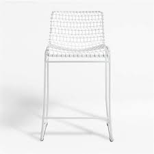 Outdoor bar stools are the ideal accompaniment to outdoor bar tables since they will match the height and aesthetics to complete the dining and canada when shipping to canada, ylighting only uses expedited and express saver which includes the brokerage fees in the shipping charge. Tig Indoor Outdoor White Metal Bar Stools Crate And Barrel Canada