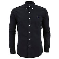 Polo Ralph Lauren Men S Plain Slim Fit Long Sleeve Shirt Polo Black Slim Fit Mens Shirts Slim Fit Casual Shirts Mens Slim Shirt