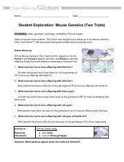 This book explains, in terms that can be understood by the general reader, how dna works, what the human genome project is, what books like this mouse genetics one trait gizmo answer key , but end up in infectious. Mouse Genetics Gizmo Answer Key Pdf Mouse Genetics Two Traits Gizmo Explorelearning 1 Pdf Mouse Genetics Two Traits Gizmo Explorelearning Assessment Questions Print Page Afnan Course Hero With The Mouse