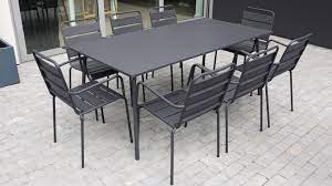 table de jardin en metal et 8 fauteuils table de jardin salon de jardin metal table et chaises de jardin