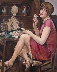 Wegener is known for her fashion illustrations and later her paintings that pushed the boundaries of gender and love of her time. Gerda Wegener Frieze