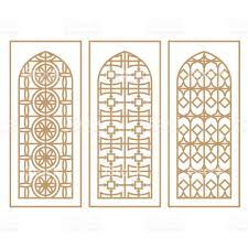 traditional arabic window and door pattern vector set arabesque pattern window illustration monogram door decor