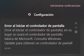 Check spelling or type a new query. Error En Controlador De Pantalla Windows 10 Microsoft Community