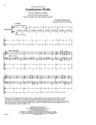 Gaudeamus Hodie Sab By Natalie Sleeth Choral Sheet Music Sheet Music Natalie