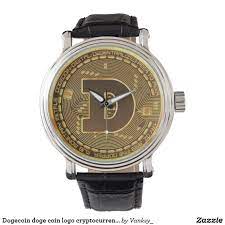 Dogecoin Doge Coin Logo Cryptocurrency Watch Zazzle Co Uk In 2021 Coin Logo Wristwatch Men Vintage Men
