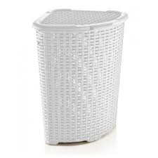 Giantex corner laundry hamper with lid, bambo. Corner Laundry Basket Laundry Hamper With Easy Stay Open Lid 50 Liter Wicker Style Hamper To Storage Dirty Cloths In Washroom Bathroom Bedroom Or Dorm Room White Color By Superio Walmart Com