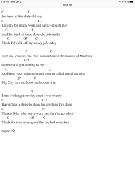 Big City Merle Haggard Guitar Chords And Lyrics Music Chords Guitar Songs