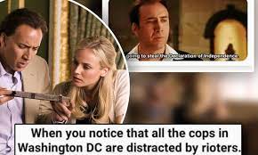 So apparently nicolas cage was offered to play aragorn in lotr and i'm stuck between feeling like we dodged a major bullet and feeling like i wish to god we had been shot nicolas cage came out by wearing a shirt that said: Nicolas Cage S National Treasure Goes Viral After Users Compare It To The Capitol Hill Insurrection Daily Mail Online
