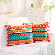 Amazon.com: YURICO Pack of 2 Cotton Linen Throw Pillow Covers Vintage  Farmhouse Boho Embroidered Decorative Personalized Pillowcase with Zipper  (Horizontal Stripes, 14x18 Inch) : Everything Else