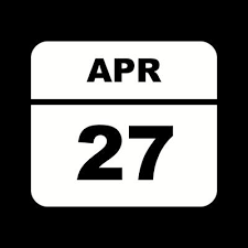 He died on september 10, 2018 in washington, district of columbia, usa. 27 April Datum An Einem Tageskalender Download Kostenlos Vector Clipart Graphics Vektorgrafiken Und Design Vorlagen