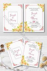 Yellow Color Wedding Invitation Template With Golden Frame Invitation Card Template Ai Psd Free Download Pikbest Undangan Pernikahan Template Kartu Templat Undangan