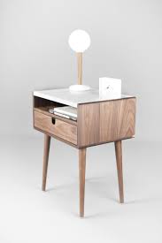 Mid Century Nightstand Bedside Table With Drawer In Walnut And Etsy Furniture Mid Century Nightstand Marble Table
