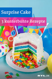 Regenbogenkuchen Pinata Torte Herzkuchen Pinata Kuchen Bunter Kuchen Kuchen