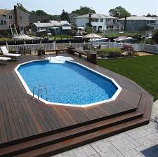 Maybe you would like to learn more about one of these? Classy Semi Inground Pool Integrated Into Decking In Ground Pools Above Ground Pool Landscaping Backyard Pool