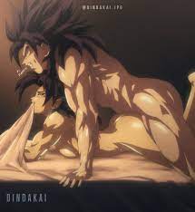 1boy 1girls abs ambiguous penetration ass biting biting pillow  dindakai doggy style doggystyle dragon ball dragon ball xenoverse duo duo  focus female female penetrated female saiyan long hair lying